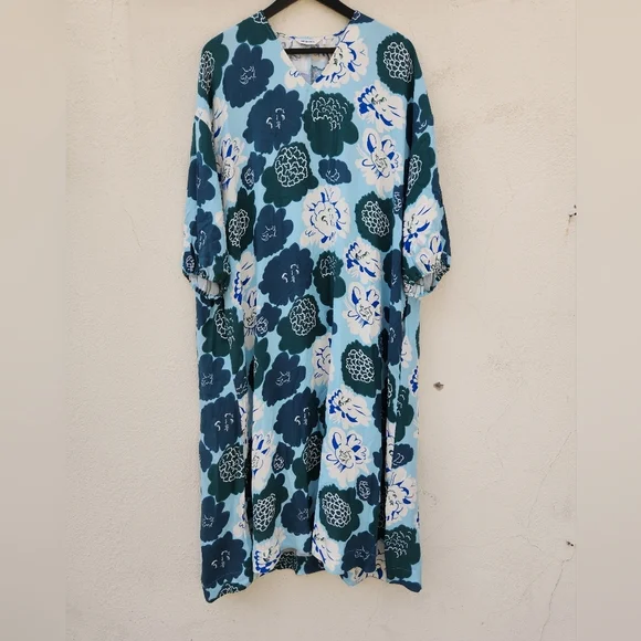 MARIMEKKO Uniua Pieni Pioni Floral Midi Dress - Picture 3 of 11
